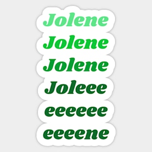 Jolene | Green Ombre Sticker